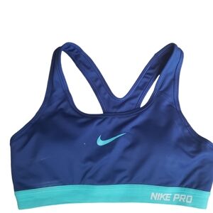 Nike DRI-FIT Sports Bra Crimson Blue/Teal Size M EUC